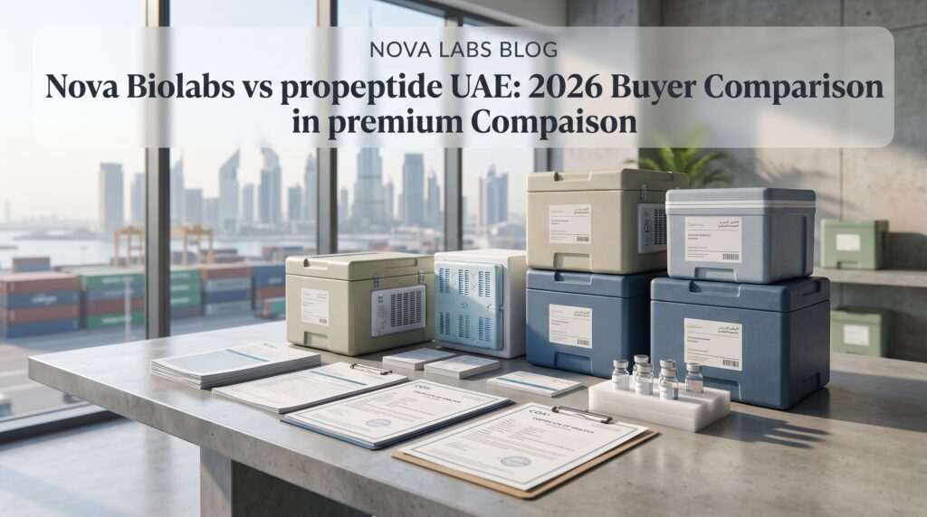 Nova Biolabs vs propeptide UAE: 2026 Buyer Comparison